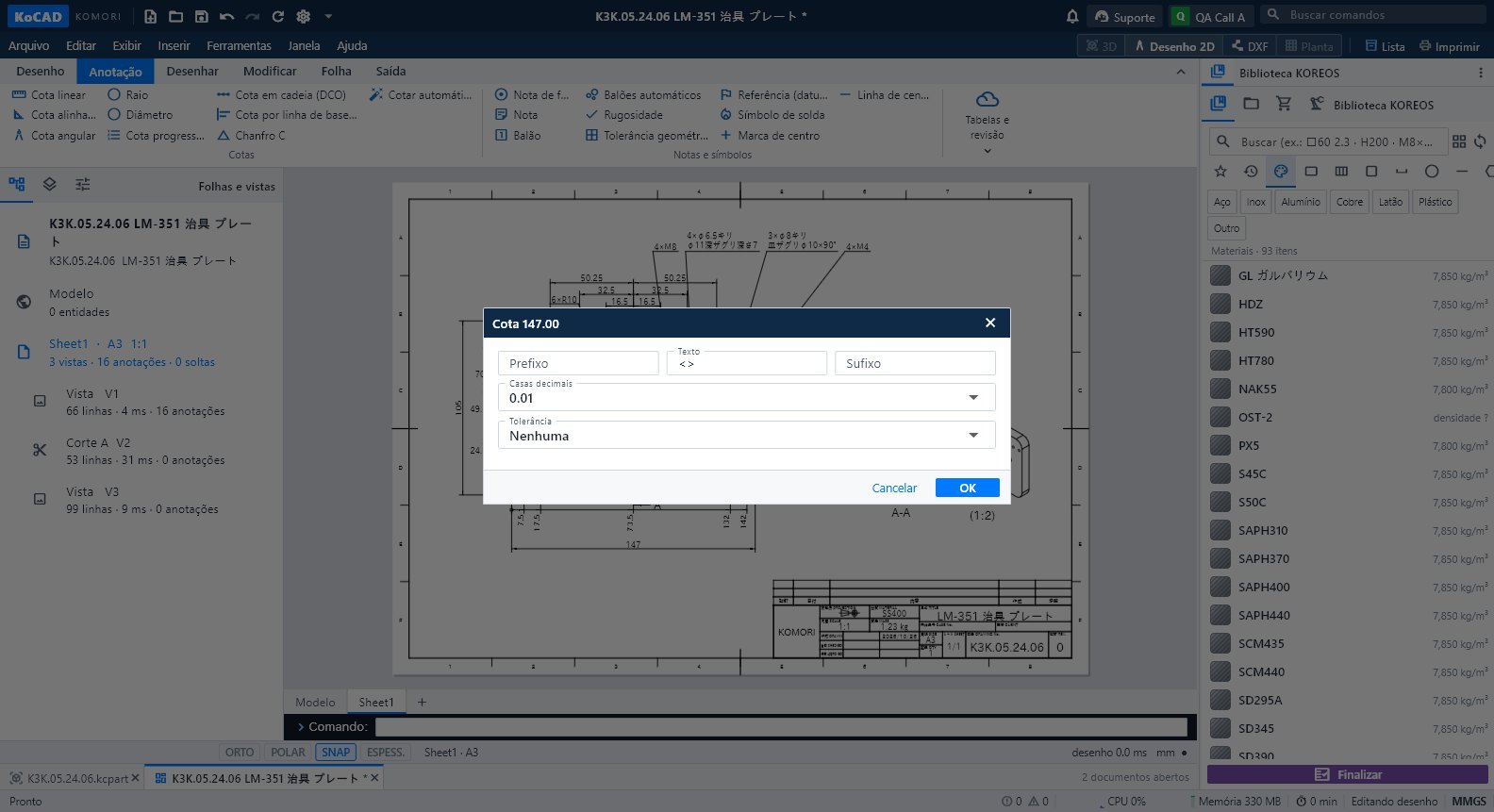 annotate - KoCAD 0.26