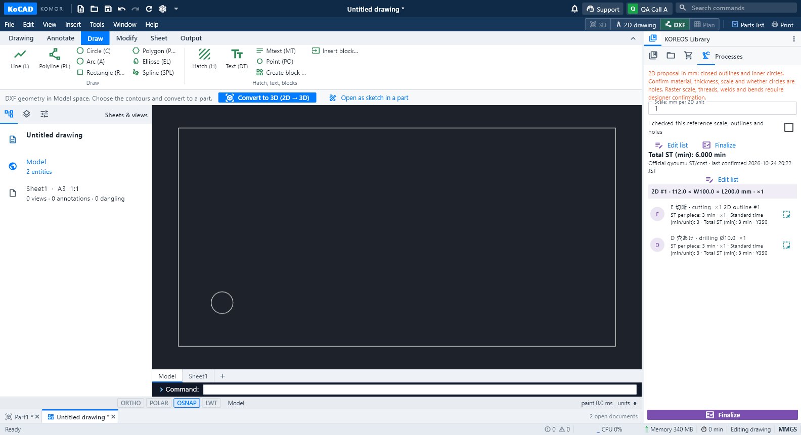 processes - KoCAD 0.26