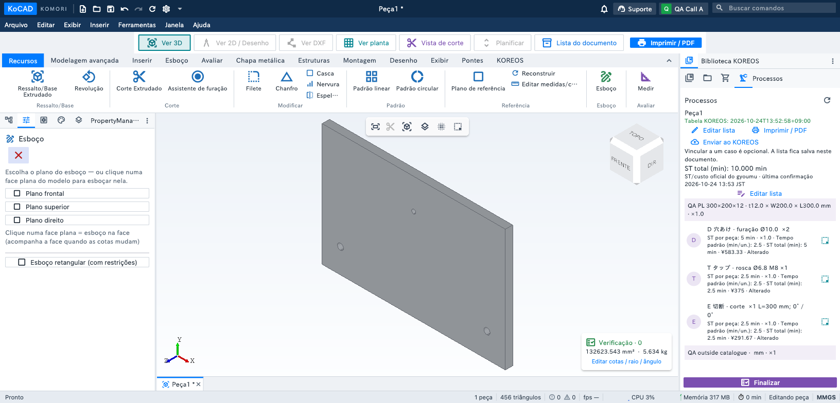 KoCAD 0.24 processes
