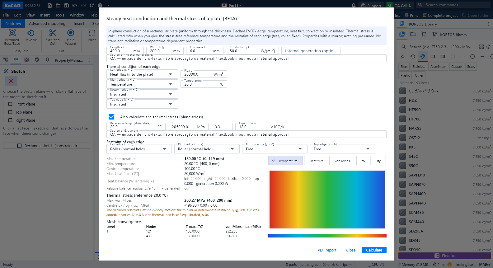 KoCAD 0.31 — thermal