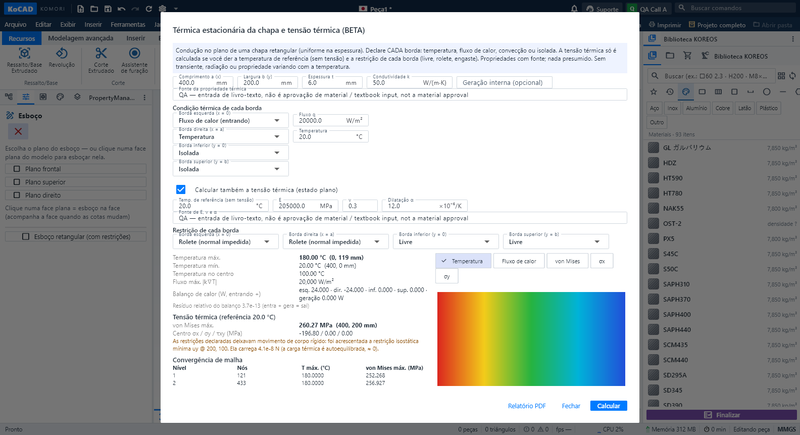 KoCAD 0.31 — thermal